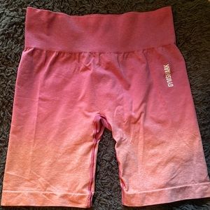 Gymshark Adapt Ombre Seamless Shorts - Orange Marl/Pink extra large